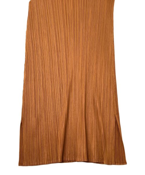 PLEATS PLEASE（プリーツプリーズ）PLEATS PLEASE (プリーツプリーズ) ノースリーブカットソー ブラウン サイズ:4の古着・服飾アイテム