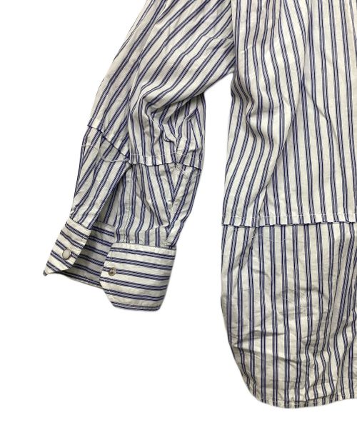 jieda（ジエダ）Jieda (ジエダ) ボタンダウンシャツ ブルー×ホワイト サイズ:2の古着・服飾アイテム