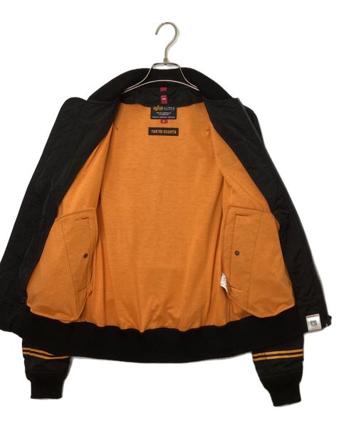 ALPHA INDUSTRIES（アルファインダストリーズ）ALPHA INDUSTRIES (アルファインダストリーズ) GIANTS (ジャイアンツ) MA-1ジャケット ブラック サイズ:Mの古着・服飾アイテム