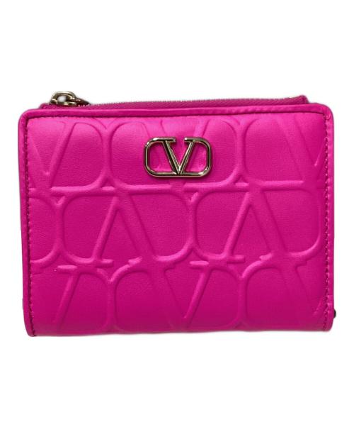 VALENTINO（ヴァレンティノ）VALENTINO (ヴァレンティノ) 2つ折り財布 ショッキングピンクの古着・服飾アイテム
