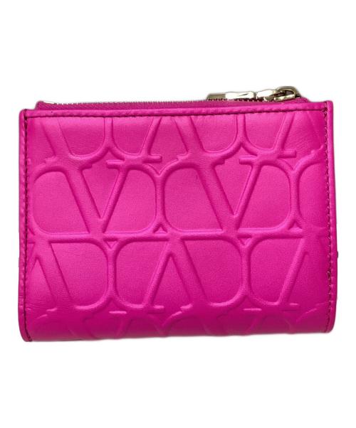 VALENTINO（ヴァレンティノ）VALENTINO (ヴァレンティノ) 2つ折り財布 ショッキングピンクの古着・服飾アイテム