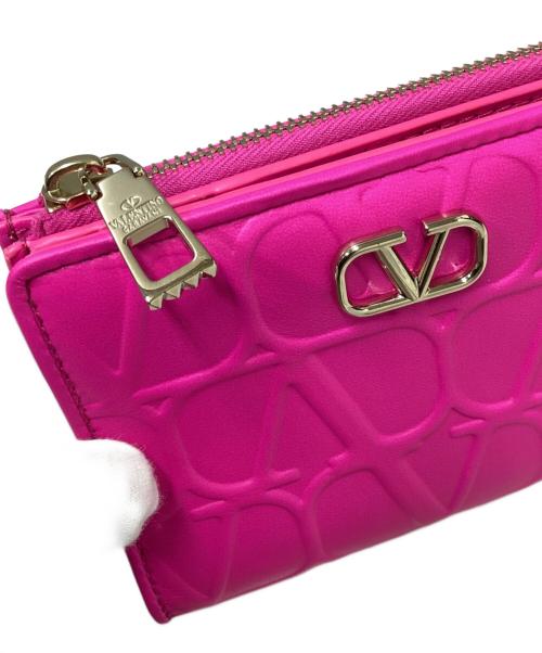 VALENTINO（ヴァレンティノ）VALENTINO (ヴァレンティノ) 2つ折り財布 ショッキングピンクの古着・服飾アイテム