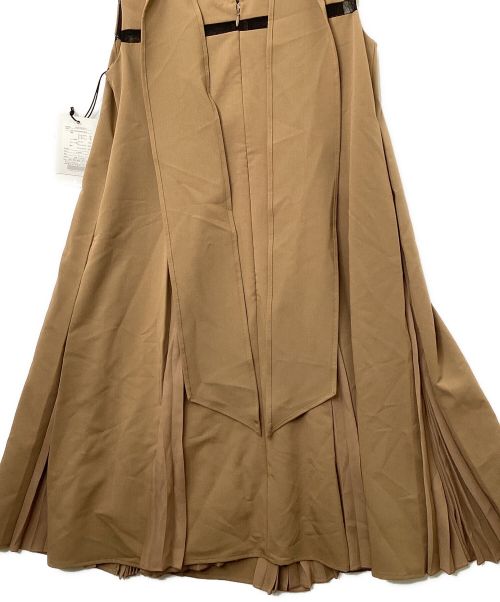 HER LIP TO（ハーリップトゥ）Her lip to (ハーリップトゥ) Lace Trimmed Bowtie Dress camel ベージュ サイズ:S 未使用品の古着・服飾アイテム