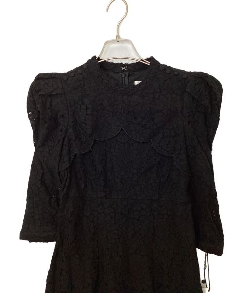 HER LIP TO（ハーリップトゥ）Her lip to (ハーリップトゥ) Scallop Belted Lace Dress ブラック サイズ:S 未使用品の古着・服飾アイテム