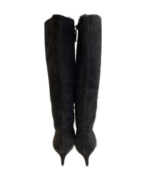 Salvatore Ferragamo（サルヴァトーレ フェラガモ）Salvatore Ferragamo (サルヴァトーレ フェラガモ) サイドジップロングブーツ ブラック サイズ:5.5の古着・服飾アイテム