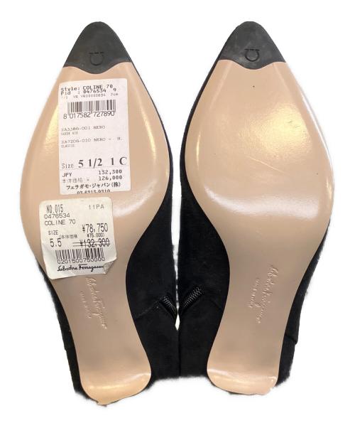 Salvatore Ferragamo（サルヴァトーレ フェラガモ）Salvatore Ferragamo (サルヴァトーレ フェラガモ) サイドジップロングブーツ ブラック サイズ:5.5の古着・服飾アイテム