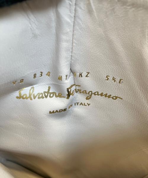Salvatore Ferragamo（サルヴァトーレ フェラガモ）Salvatore Ferragamo (サルヴァトーレ フェラガモ) サイドジップロングブーツ ブラック サイズ:5.5の古着・服飾アイテム