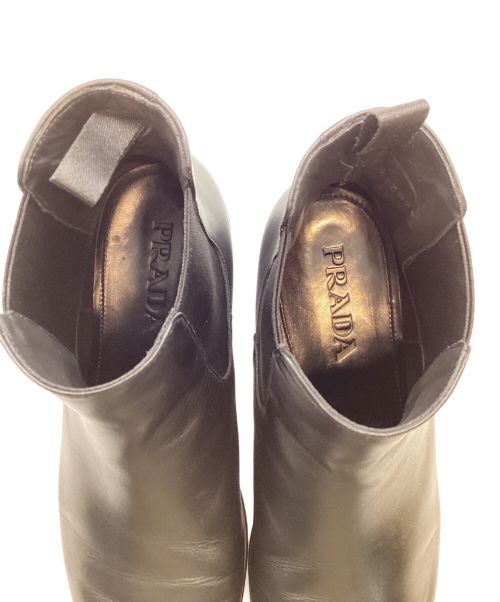 PRADA（プラダ）PRADA (プラダ) サイドゴアブーツ ブラック サイズ:25の古着・服飾アイテム