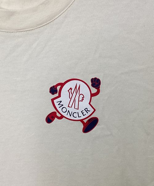 MONCLER（モンクレール）MONCLER (モンクレール) 半袖Tシャツ ベージュ サイズ:Mの古着・服飾アイテム