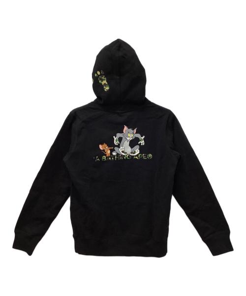 A BATHING APE（ア ベイシング エイプ）A BATHING APE (ア ベイシング エイプ) TOM and JERRY (トム アンド ジェリー) パーカー ブラック サイズ:Mの古着・服飾アイテム