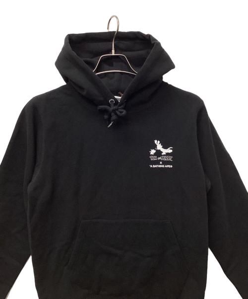 A BATHING APE（ア ベイシング エイプ）A BATHING APE (ア ベイシング エイプ) TOM and JERRY (トム アンド ジェリー) パーカー ブラック サイズ:Mの古着・服飾アイテム