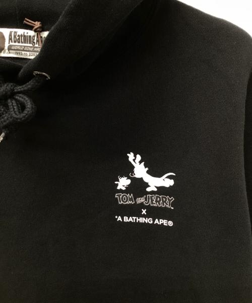 A BATHING APE（ア ベイシング エイプ）A BATHING APE (ア ベイシング エイプ) TOM and JERRY (トム アンド ジェリー) パーカー ブラック サイズ:Mの古着・服飾アイテム