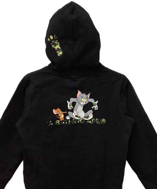 A BATHING APE（ア ベイシング エイプ）A BATHING APE (ア ベイシング エイプ) TOM and JERRY (トム アンド ジェリー) パーカー ブラック サイズ:Mの古着・服飾アイテム