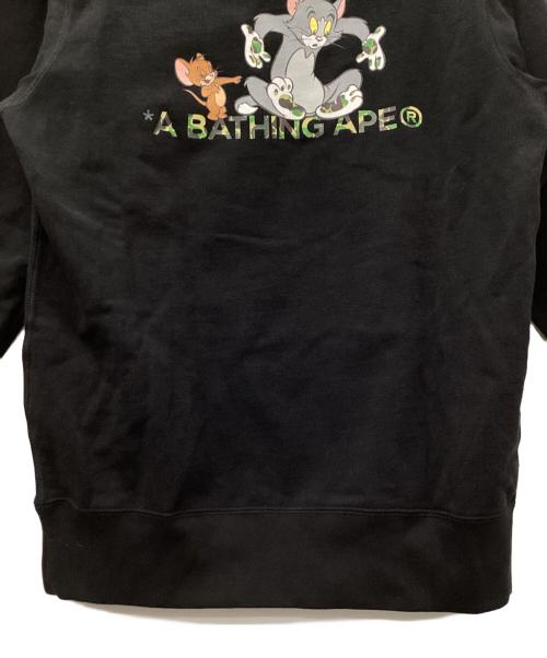 A BATHING APE（ア ベイシング エイプ）A BATHING APE (ア ベイシング エイプ) TOM and JERRY (トム アンド ジェリー) パーカー ブラック サイズ:Mの古着・服飾アイテム