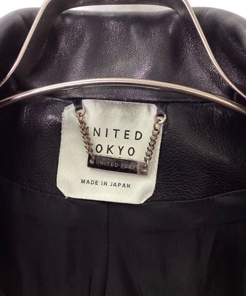 UNITED TOKYO（ユナイテッドトーキョー）UNITED TOKYO (ユナイテッドトーキョー) INPELSAレザーライダースジャケット ブラック サイズ:1の古着・服飾アイテム