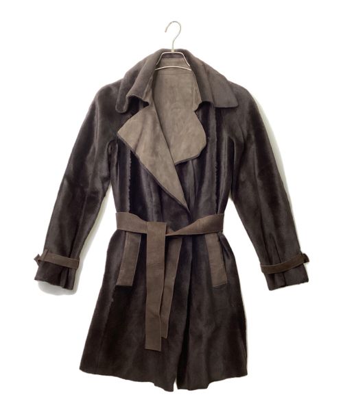FENDI（フェンディ）FENDI (フェンディ) スウェードコート ブラウン サイズ:40の古着・服飾アイテム