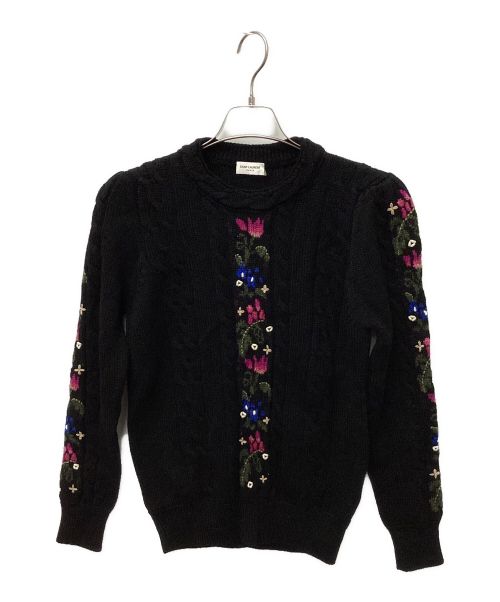 Saint Laurent Paris（サンローランパリ）Saint Laurent Paris (サンローランパリ) ニット ブラック サイズ:Sの古着・服飾アイテム