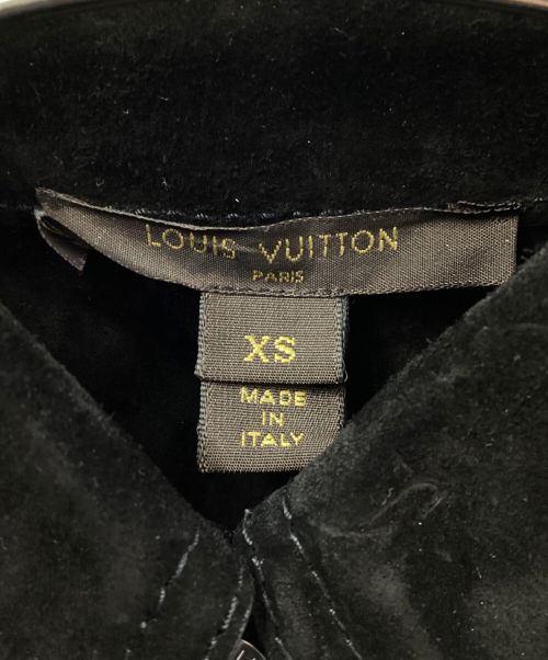 LOUIS VUITTON（ルイ ヴィトン）LOUIS VUITTON (ルイ ヴィトン) レザー切替ワンピース ネイビー×ブラック サイズ:34の古着・服飾アイテム