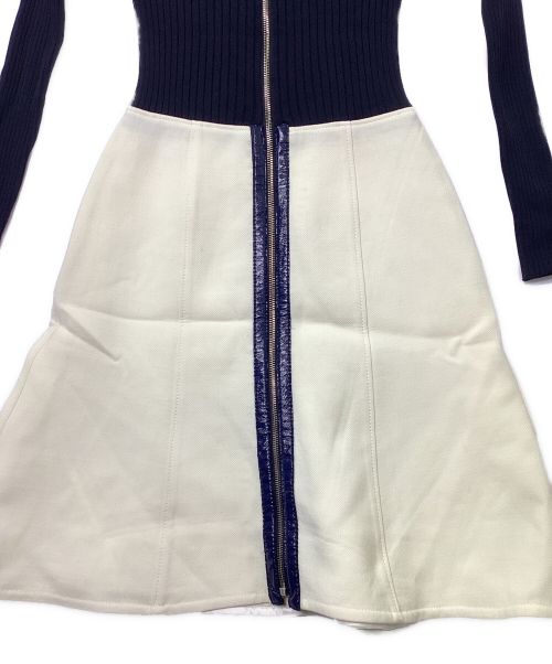 LOUIS VUITTON（ルイ ヴィトン）LOUIS VUITTON (ルイ ヴィトン) 切替ワンピース ブラック×ホワイト サイズ:34の古着・服飾アイテム