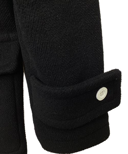 HYKE（ハイク）HYKE (ハイク) ダッフルコート ブラック×ホワイト サイズ:3の古着・服飾アイテム