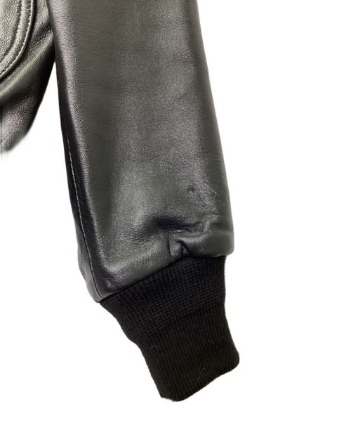 Schott（ショット）schott (ショット) レザーヴァーシティージャケット ブラック サイズ:36の古着・服飾アイテム