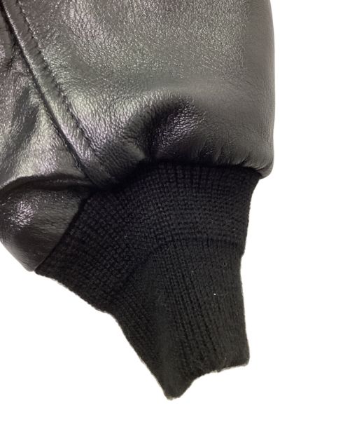 Schott（ショット）schott (ショット) レザーヴァーシティージャケット ブラック サイズ:36の古着・服飾アイテム