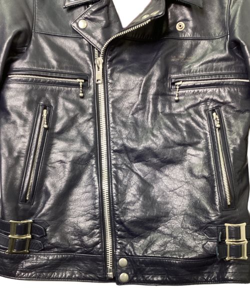 UNDERCOVER（アンダーカバー）UNDERCOVER (アンダーカバー) ダブルライダースジャケット ネイビー サイズ:1の古着・服飾アイテム