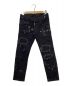 DSQUARED2（ディースクエアード）の古着「ペイント加工デニムパンツ」｜ブラック