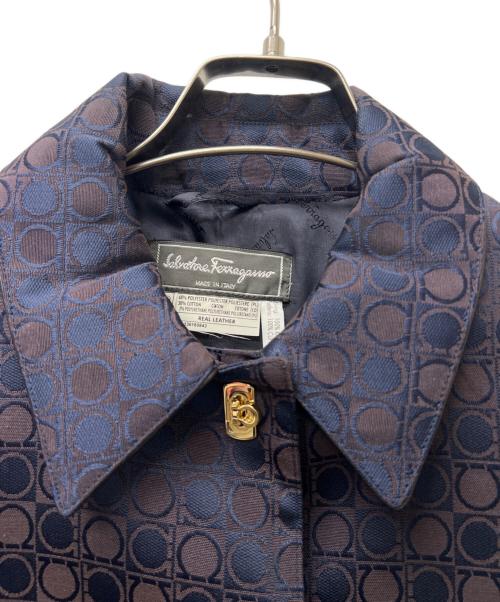 Salvatore Ferragamo（サルヴァトーレ フェラガモ）Salvatore Ferragamo (サルヴァトーレ フェラガモ) ステンカラーコート ネイビー サイズ:40の古着・服飾アイテム