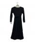 中古・古着 HER LIP TO (ハーリップトゥ) Saint Honore Long Dress ブラック×ホワイト サイズ:Ｓ：6000円