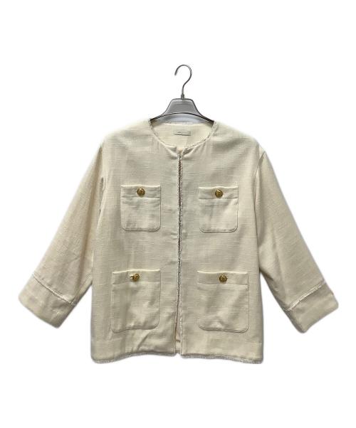 Loungedress（ラウンジドレス）Loungedress (ラウンジドレス) ノーカラージャケット ベージュ サイズ:FREEの古着・服飾アイテム