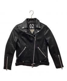 Liugoo Leathers（リューグーレザーズ）の古着「ダブルライダースジャケット」｜ブラック