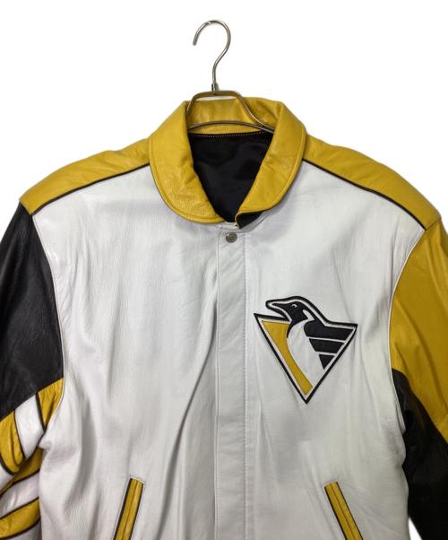 JEFF HAMILTON（ジェフハミルトン）JEFF HAMILTON (ジェフハミルトン) リバーシブルヴィンテージジャケット ホワイト×イエロー サイズ:Mの古着・服飾アイテム