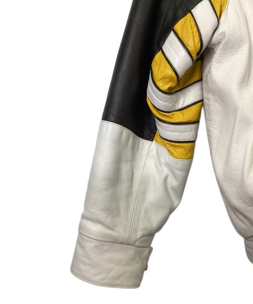 JEFF HAMILTON（ジェフハミルトン）JEFF HAMILTON (ジェフハミルトン) リバーシブルヴィンテージジャケット ホワイト×イエロー サイズ:Mの古着・服飾アイテム