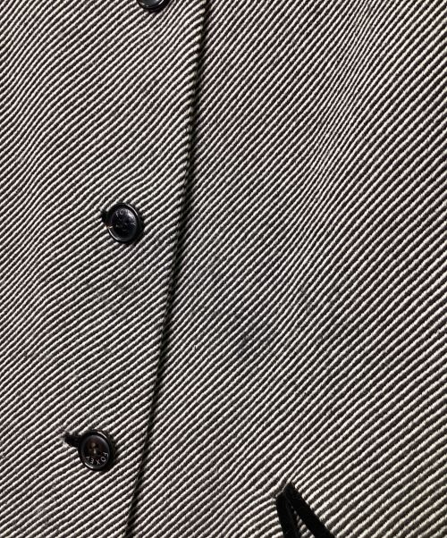 FOXEY（フォクシー）FOXEY (フォクシー) ウールロングコート ブラック×グレー サイズ:Fの古着・服飾アイテム