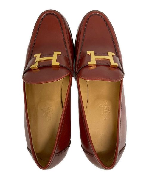 HERMES（エルメス）HERMES (エルメス) コンスタンスローファー ブラウン サイズ:371/2の古着・服飾アイテム