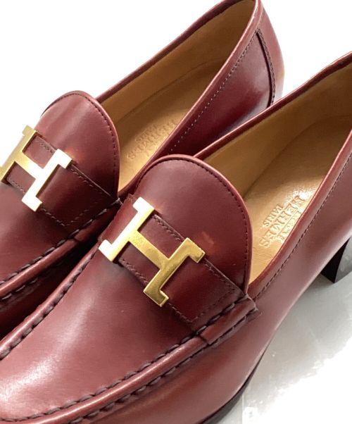 HERMES（エルメス）HERMES (エルメス) コンスタンスローファー ブラウン サイズ:371/2の古着・服飾アイテム