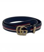 GUCCIグッチ）の古着「ベルト」｜ネイビー