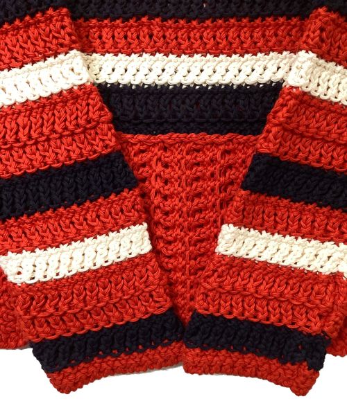 GUCCI（グッチ）GUCCI (グッチ) ボーダーコットンニット レッド サイズ:Sの古着・服飾アイテム