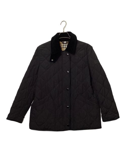 BURBERRY LONDON（バーバリーロンドン）BURBERRY LONDON (バーバリーロンドン) コーデュロイカラーキルティングジャケット ブラック サイズ:Mの古着・服飾アイテム
