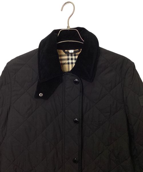 BURBERRY LONDON（バーバリーロンドン）BURBERRY LONDON (バーバリーロンドン) コーデュロイカラーキルティングジャケット ブラック サイズ:Mの古着・服飾アイテム