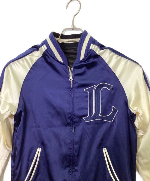 西武ライオンズ（セイブライオンズ）西武ライオンズ (セイブライオンズ) スカジャン ブラック×ブルー サイズ:Sの古着・服飾アイテム