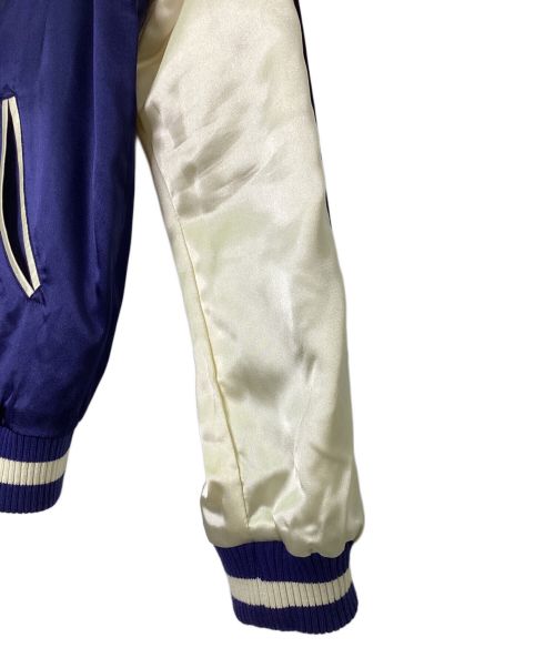 西武ライオンズ（セイブライオンズ）西武ライオンズ (セイブライオンズ) スカジャン ブラック×ブルー サイズ:Sの古着・服飾アイテム