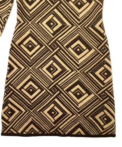 FENDI（フェンディ）FENDI (フェンディ) ニットワンピース ブラウン サイズ:42の古着・服飾アイテム