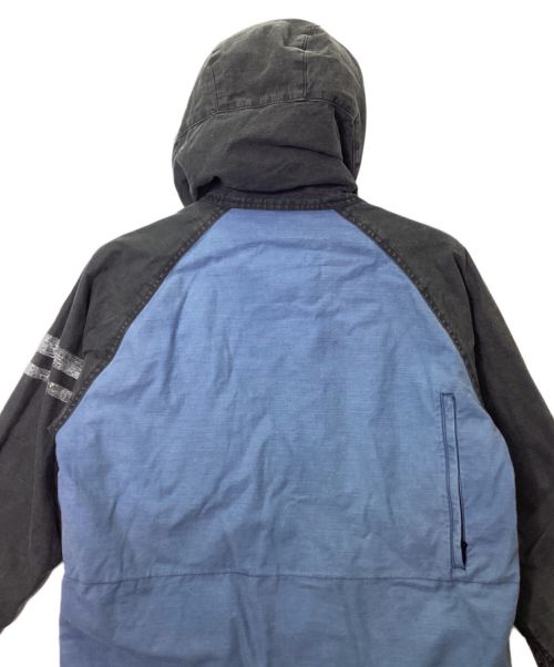 MOMOTARO JEANS（桃太郎ジーンズ）MOMOTARO JEANS (桃太郎ジーンズ) フーデッドジャケット ブルー×グレー サイズ:Mの古着・服飾アイテム
