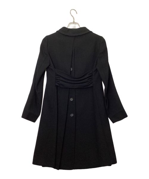 PRADA（プラダ）PRADA (プラダ) バックリボンウールステンカラーコート ブラック サイズ:36の古着・服飾アイテム