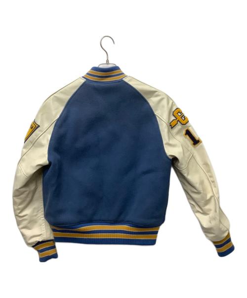whitesville（ホワイツビル）whitesville (ホワイツビル) スタジャン ブルー×ホワイト サイズ:38の古着・服飾アイテム