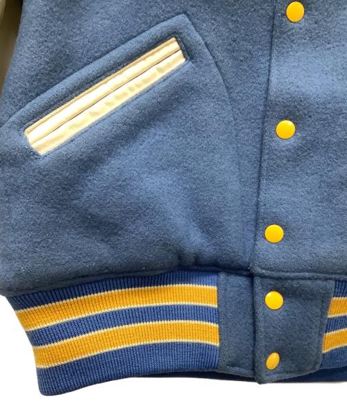 whitesville（ホワイツビル）whitesville (ホワイツビル) スタジャン ブルー×ホワイト サイズ:38の古着・服飾アイテム