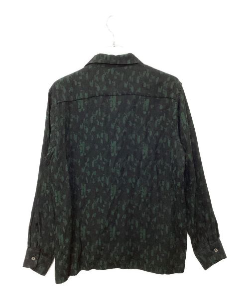 Needles（ニードルズ）Needles (ニードルズ) Classic Shirt Rayon Abstract Jq ブラック×グリーン サイズ:Lの古着・服飾アイテム