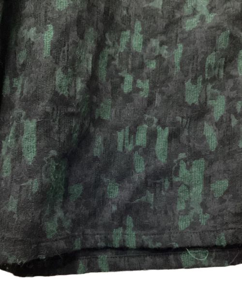 Needles（ニードルズ）Needles (ニードルズ) Classic Shirt Rayon Abstract Jq ブラック×グリーン サイズ:Lの古着・服飾アイテム